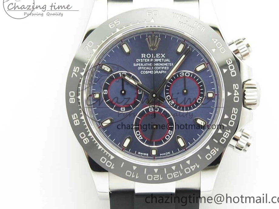 Daytona SS 1:1 Edition Noob Strap Black Best Rubber (Free SA4130 on Dial 904L Blue Extra Case Strap) 116519 0411